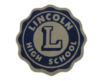 90s Lincoln High School Rail Splitters Crest Felt Patch