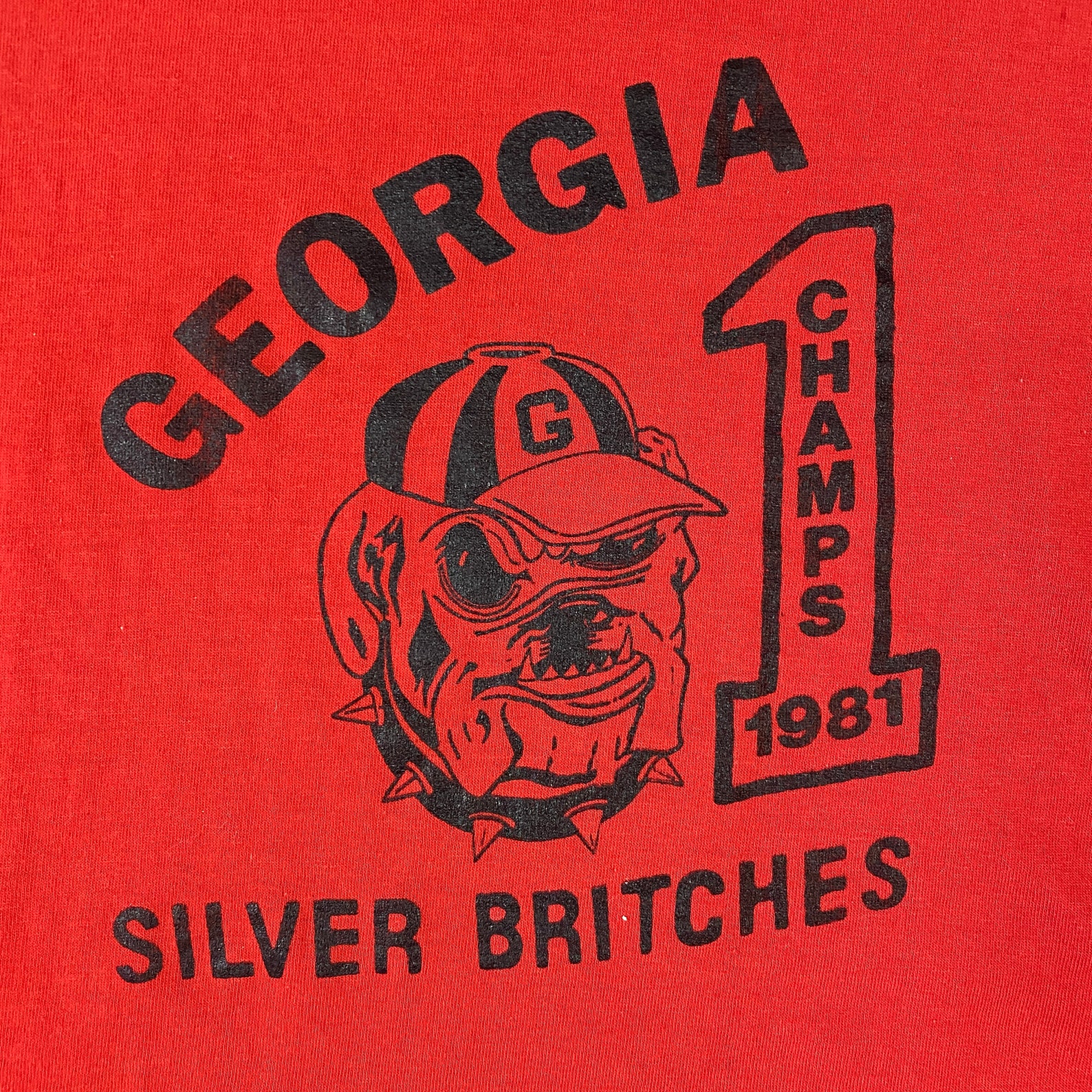 1981 Bulldogs National Champs UGA Silver Britches Etsy