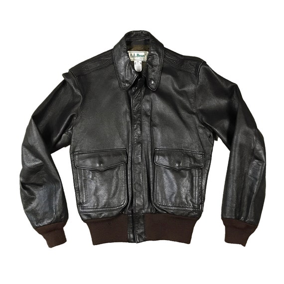 Vintage 1990's L.L. Bean Goat Skin Leather Bomber