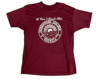 1990 Morehouse College HBCU Maroon Tigers "Can't Touch This" T-shirt (L)