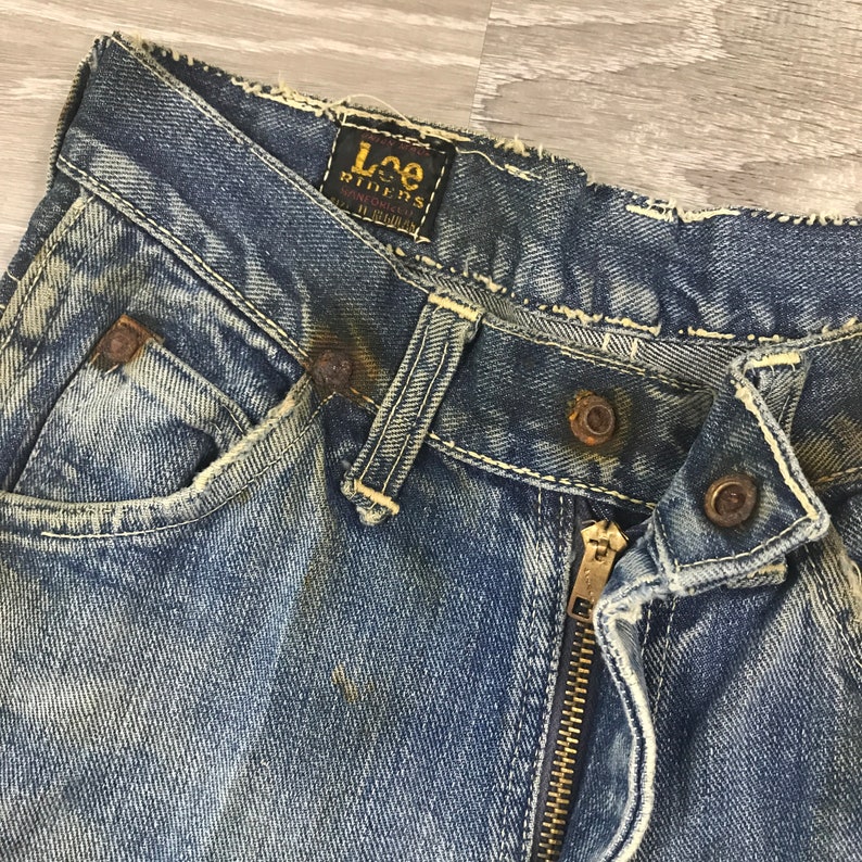 1940s/50s Lee Riders Jeans Crotch Rivet Union Made Sanforized | Etsy