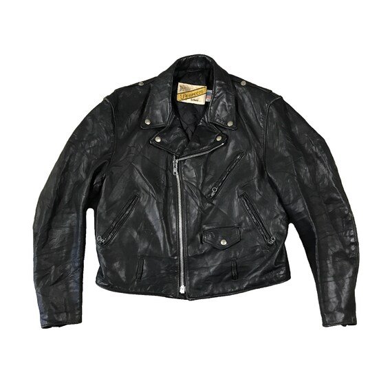1980s Schott NYC Leather Perfecto 118 Motorcycle J