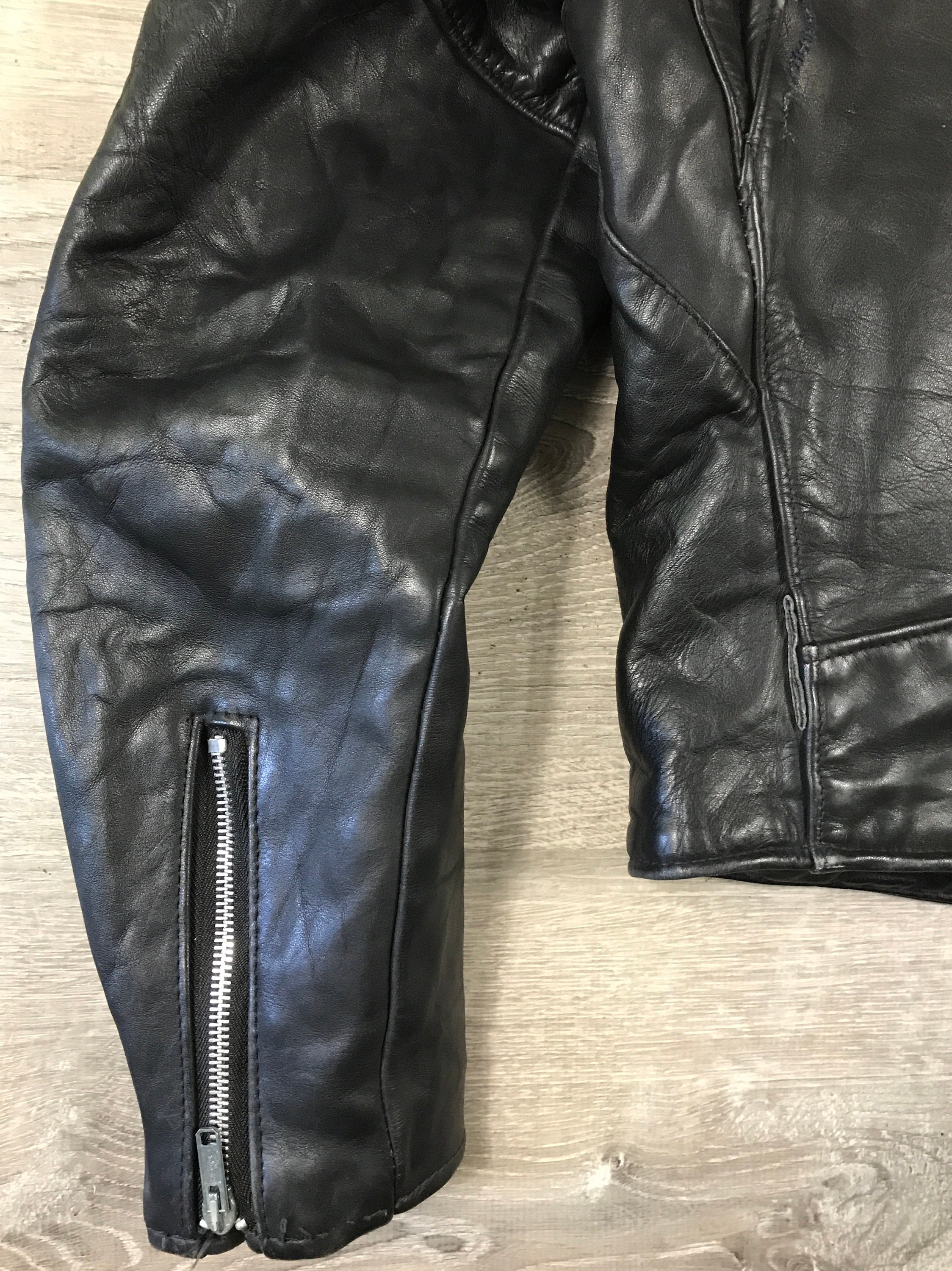 1980s Schott NYC Leather Perfecto 118 Motorcycle Jacket (42)