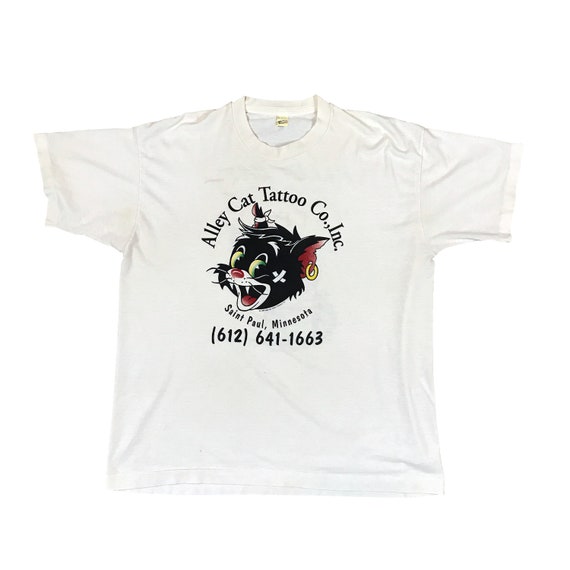 1994 Alley Cat Tattoo Co. Shop Minnesota 2 Sided S
