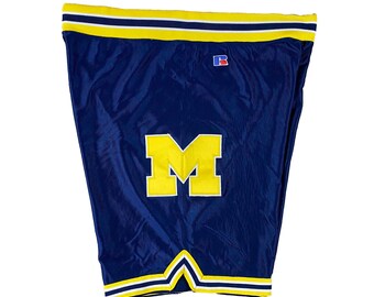 90s Fab Five Michigan Basketball Shorts Team Issue by Russell Athletic (XL)