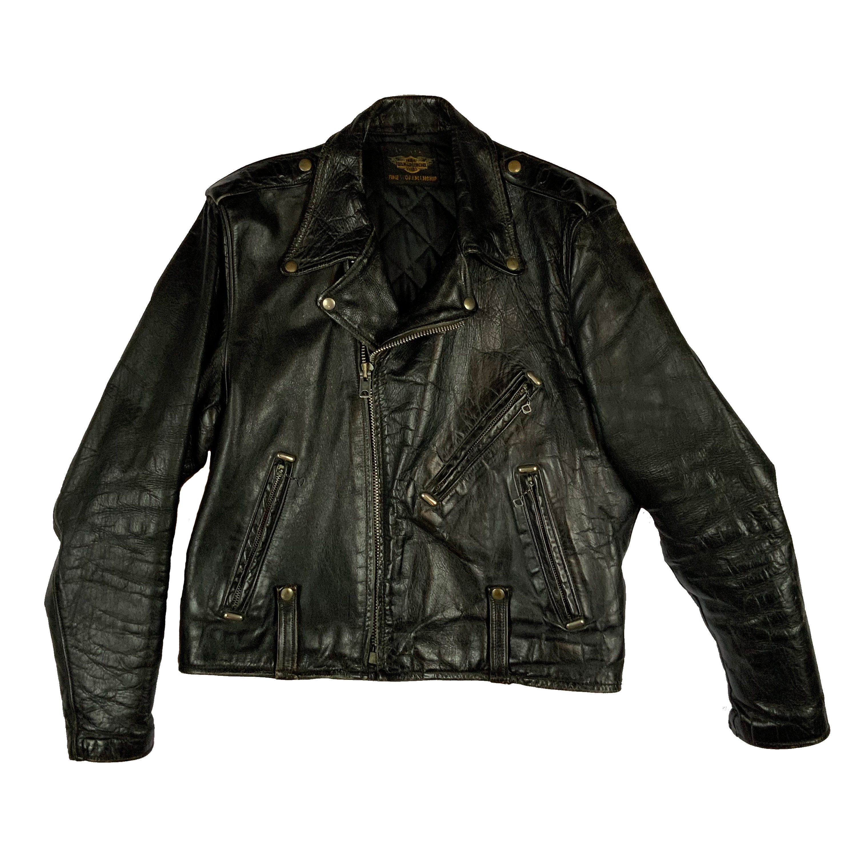 1950s / 60s Harley Davidson Leather Motorcycle Jacket (42)