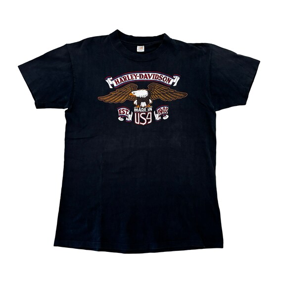 70s Harley Davidson Motorcycle Van Nuys California T-shirt (L) - Etsy