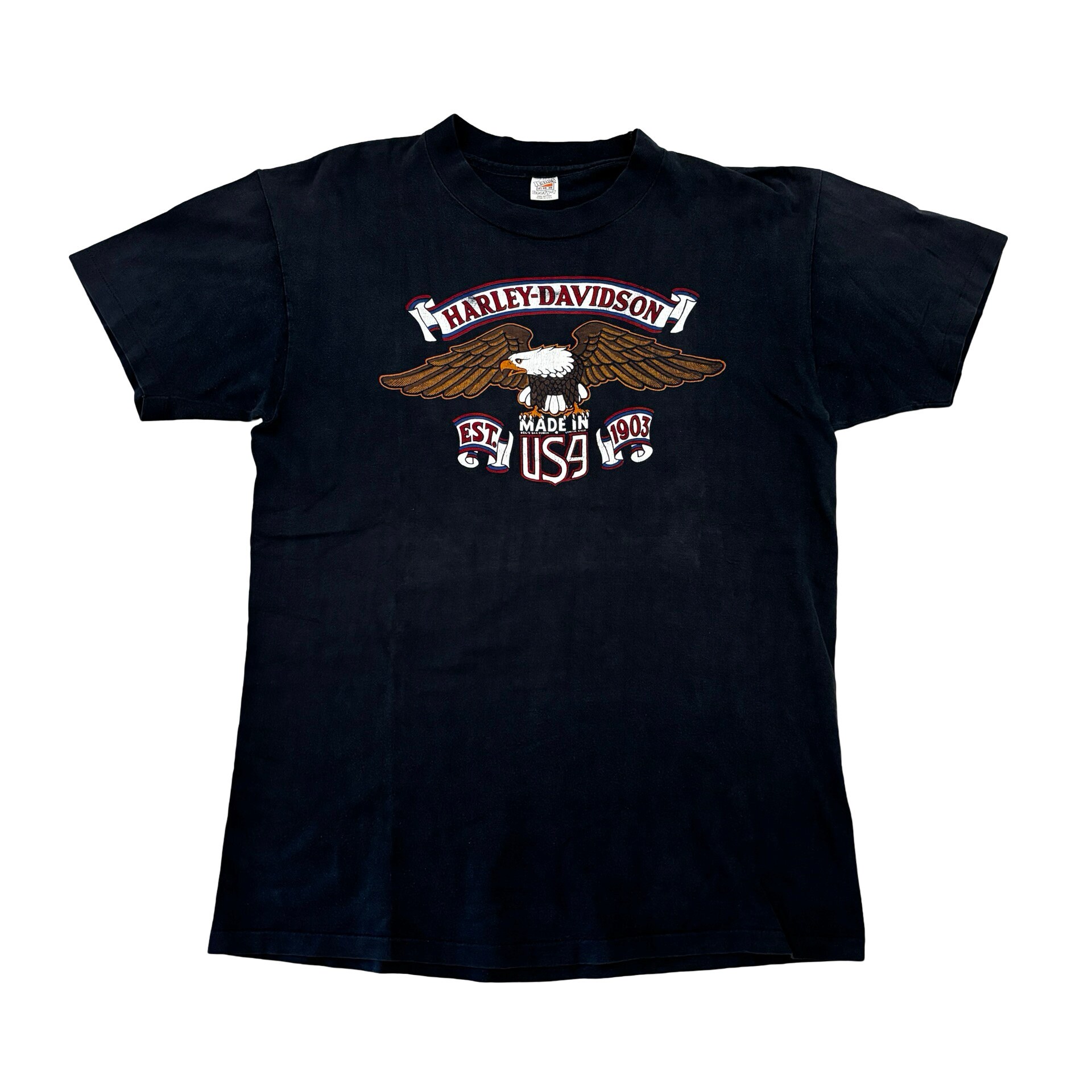 70s Harley Davidson Motorcycle Van Nuys California T-shirt (L) - Etsy