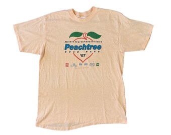 1987 Atlanta Peachtree Road Race 10K ATL Runner T-Shirt (L)