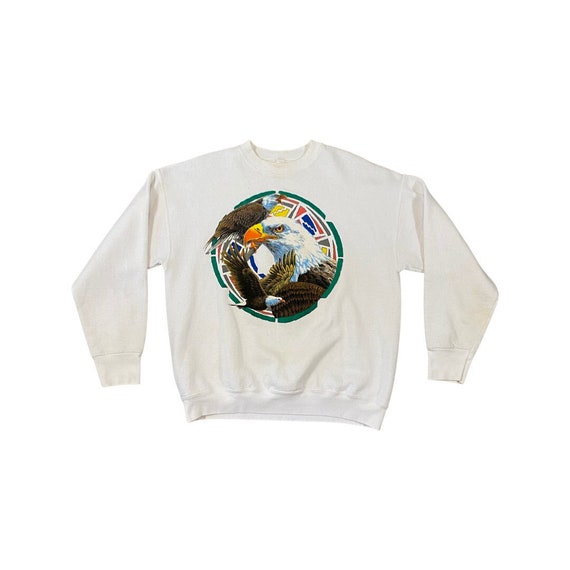 1980s Bald Eagle Indian Native American Sweatshirt