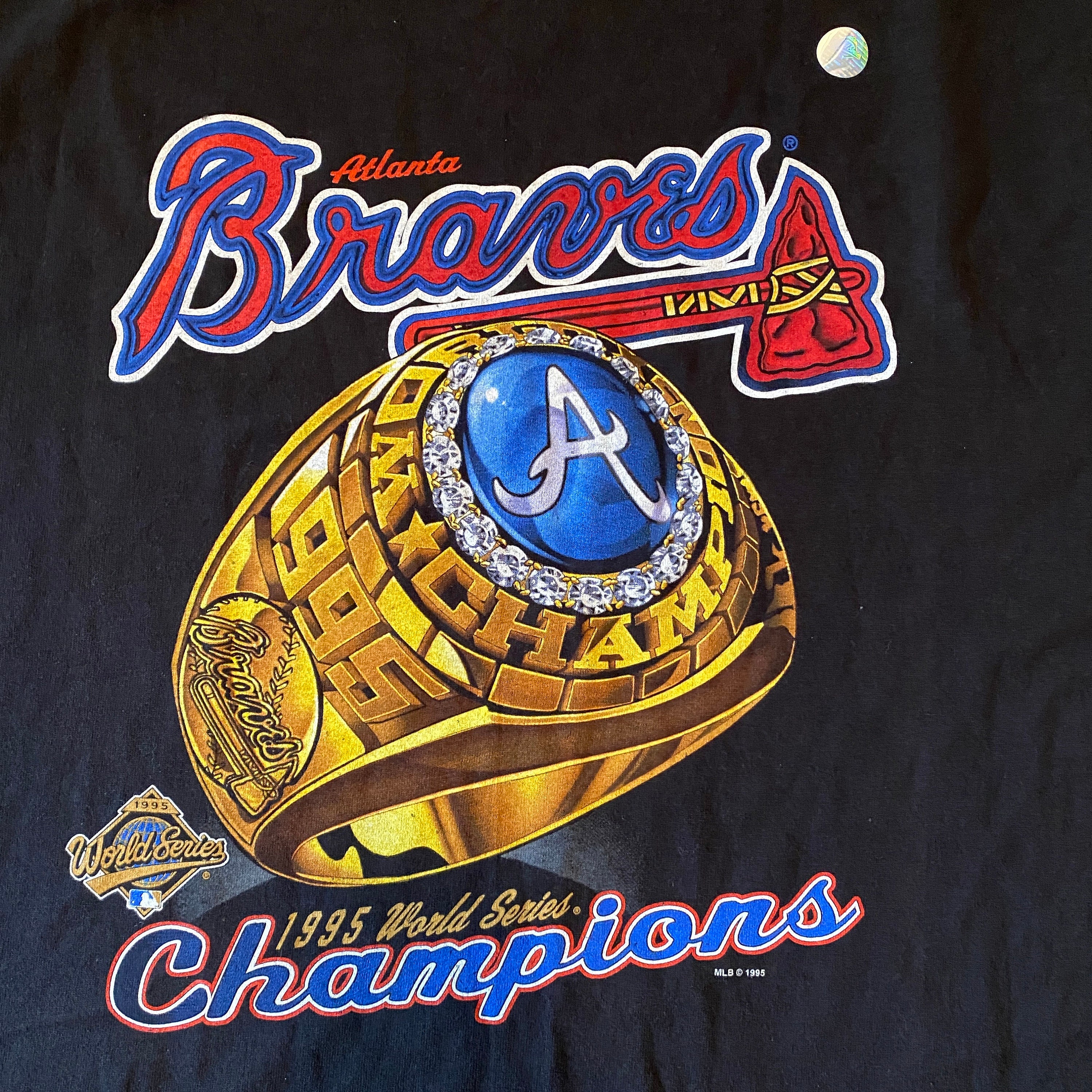 1995 Atlanta Braves World Series Championship T-Shirt (XL) - Sold