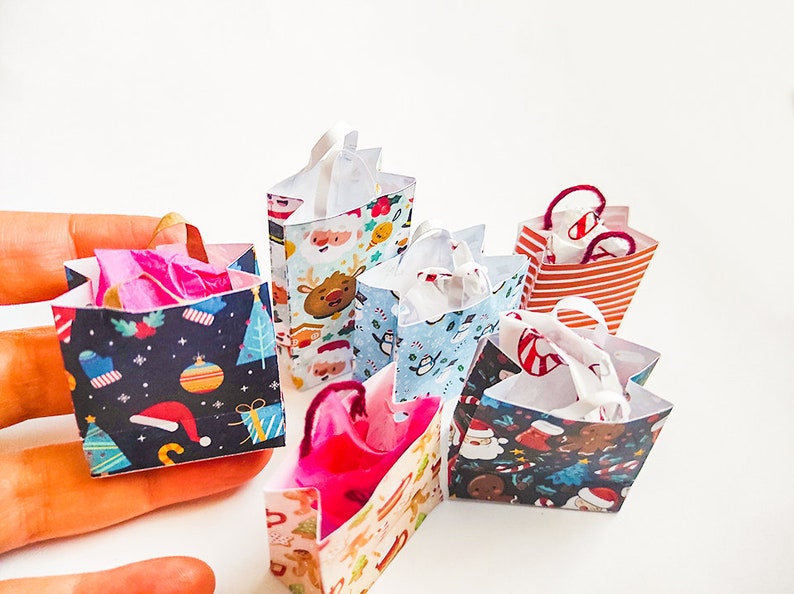 Christmas Miniature Printable Gift Boxes and Bags Instant - Etsy UK