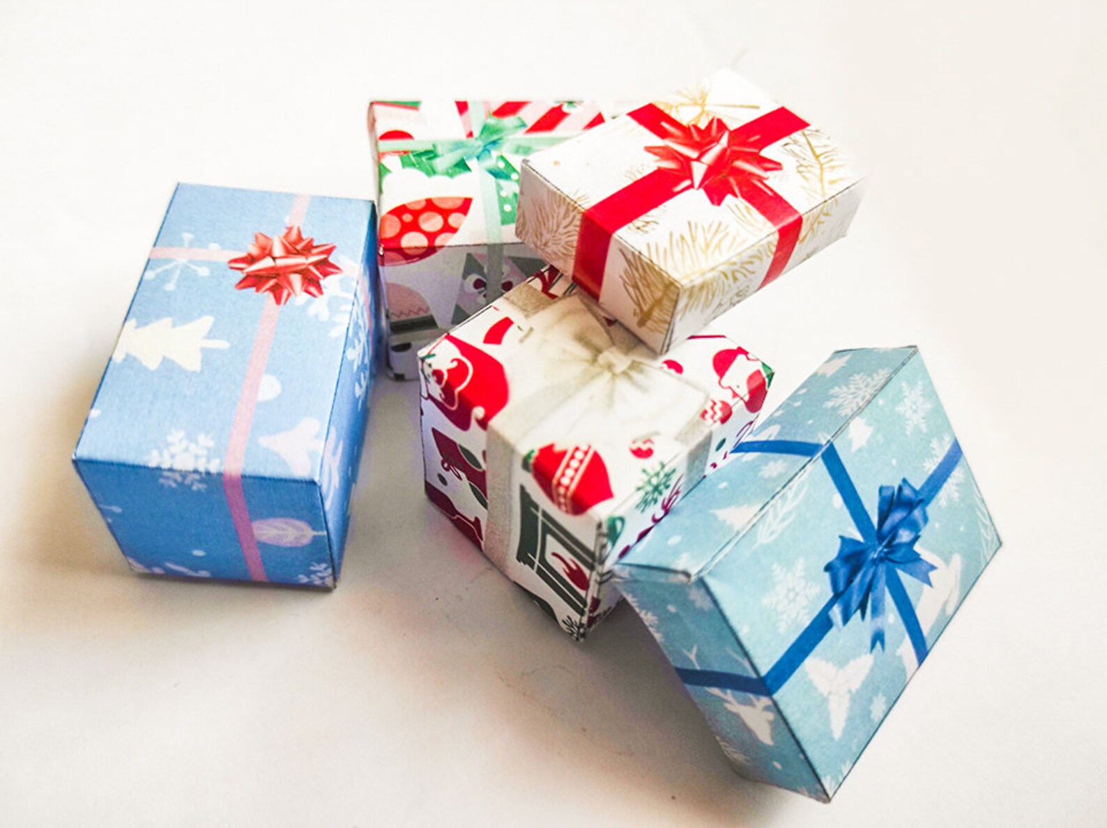 Christmas Miniature Printable Gift Boxes and Bags Instant - Etsy UK