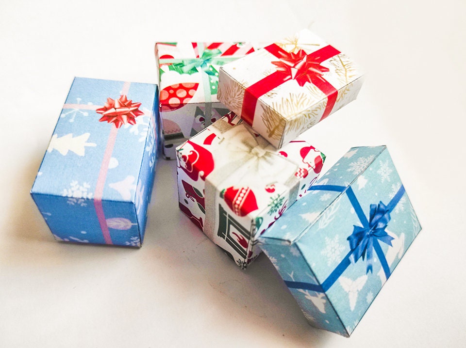 Christmas Miniature Printable Gift Boxes and Bags Instant - Etsy UK