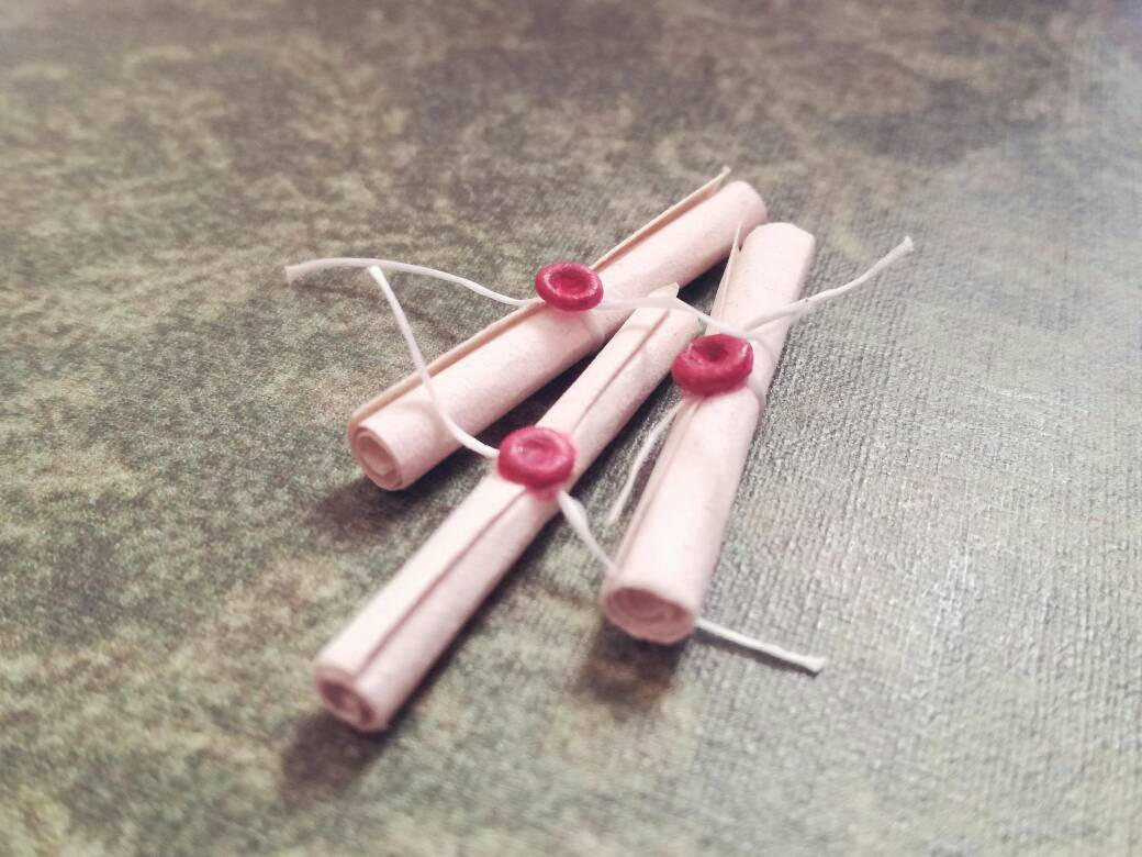 Miniature scrolls dollhouse study dollhouse witch victorian | Etsy