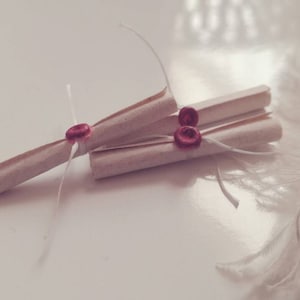 miniature scrolls, dollhouse study, dollhouse witch, victorian dollhouse, mini scrolls, twelfth scale, dollhouse ephemera, dollhouse castle