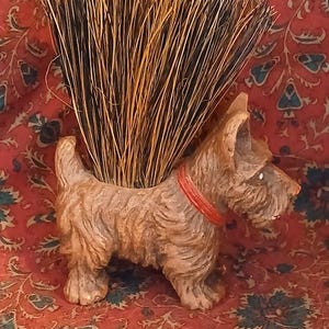 Antique Scottish Terrier clothing brush