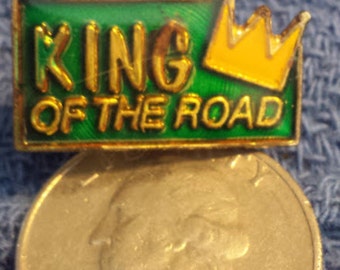 Vintage King of the Road enamel pin