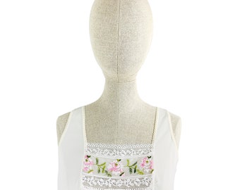 vestido de noche bordado blanco