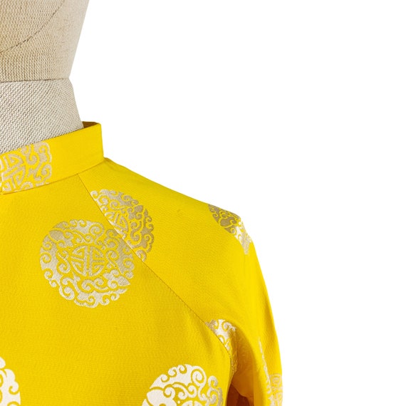 Silver Sun Mandala Mandarin Collared Dress - image 6