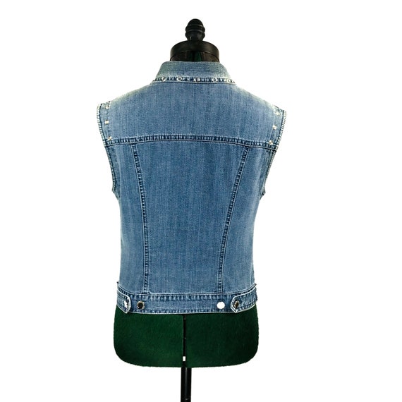 Ruffle Feathers Denim Vest - image 2