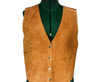 Western Trot, Embroidered Suede Vest