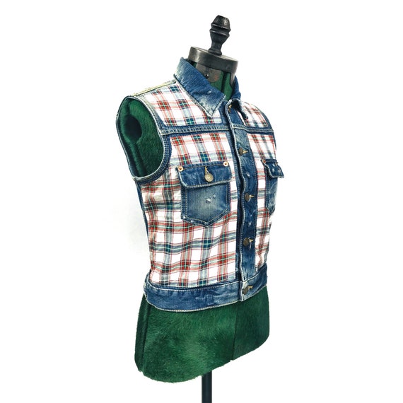 Dsquared Plaid Western Grunge Vest