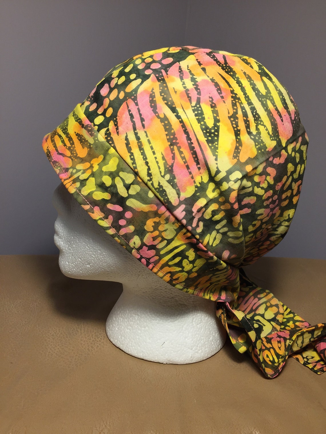 Adult Large Cotton Scrub Cap/head Scarf Assorted Colors Fits Etsy