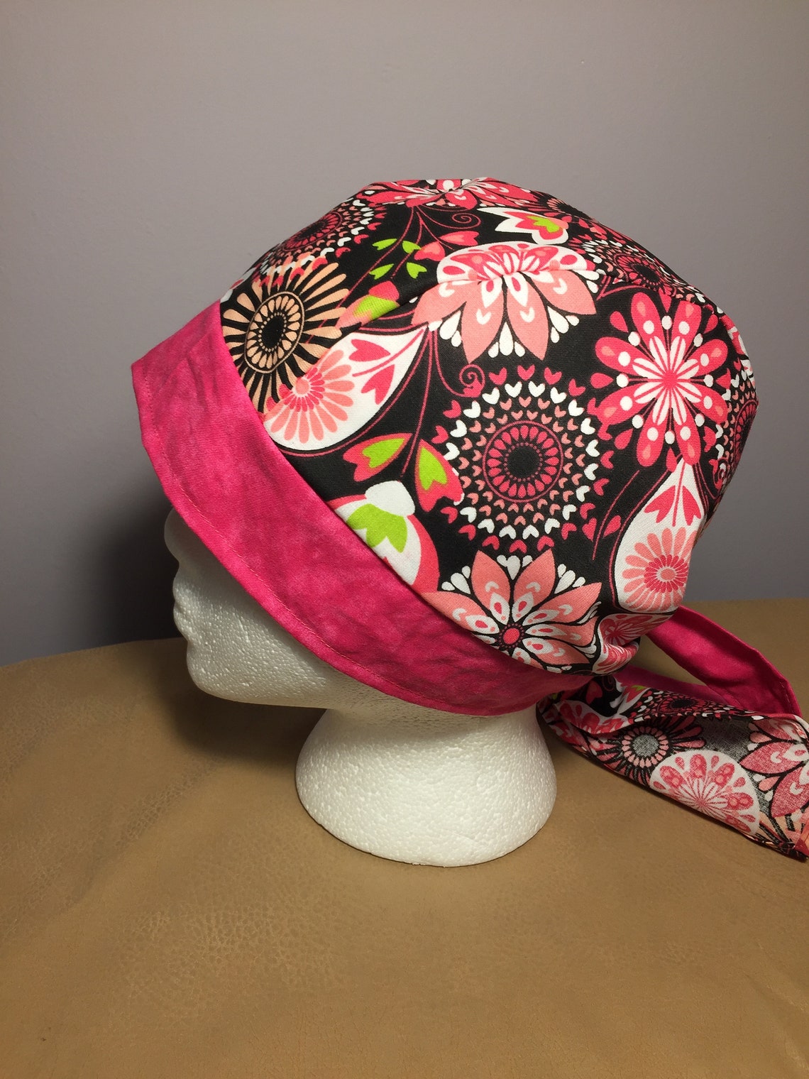Adult Large Cotton Scrub Cap/head Scarf Asst. Colors Fits Etsy