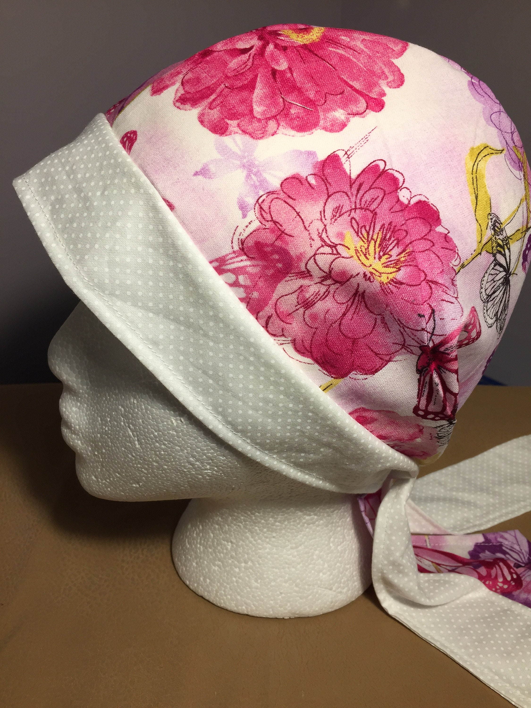 Adult Large Cotton Scrub Cap/Head Scarf Assorted Colors Fits Etsy