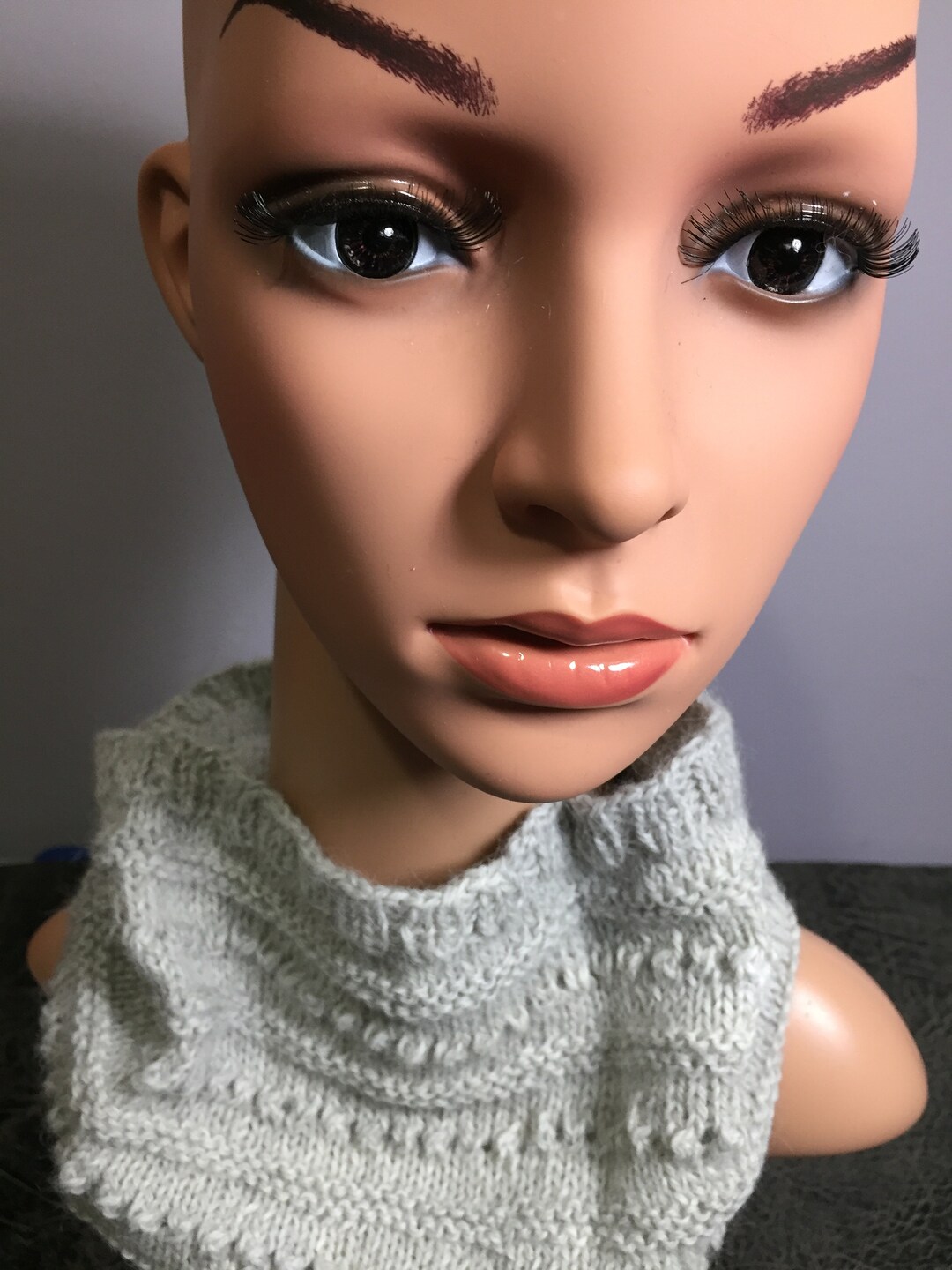 Adult's Hand Knit Alpaca Cowl/neck Warmer/gaiter, Size 22
