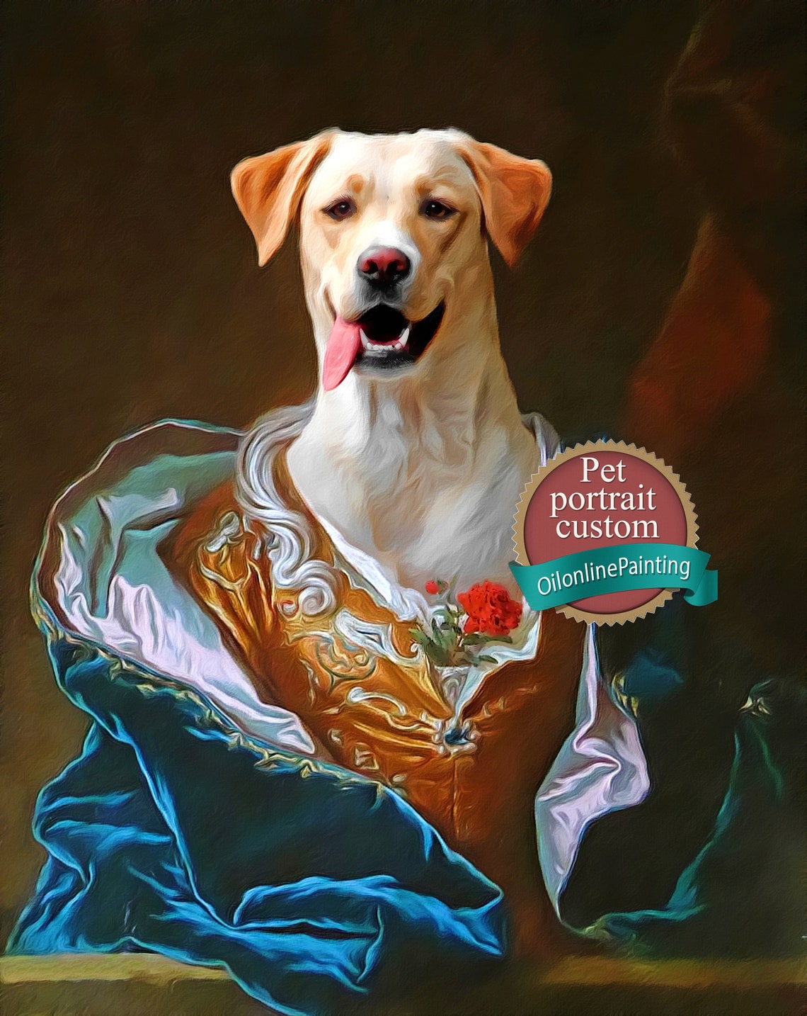 Pet Memorial Dog portrait canvas Pet Portrait Personalised Etsy