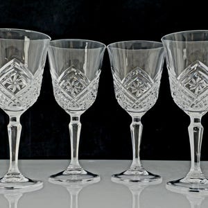 Crystal Wine Glasses 1980s - Etsy