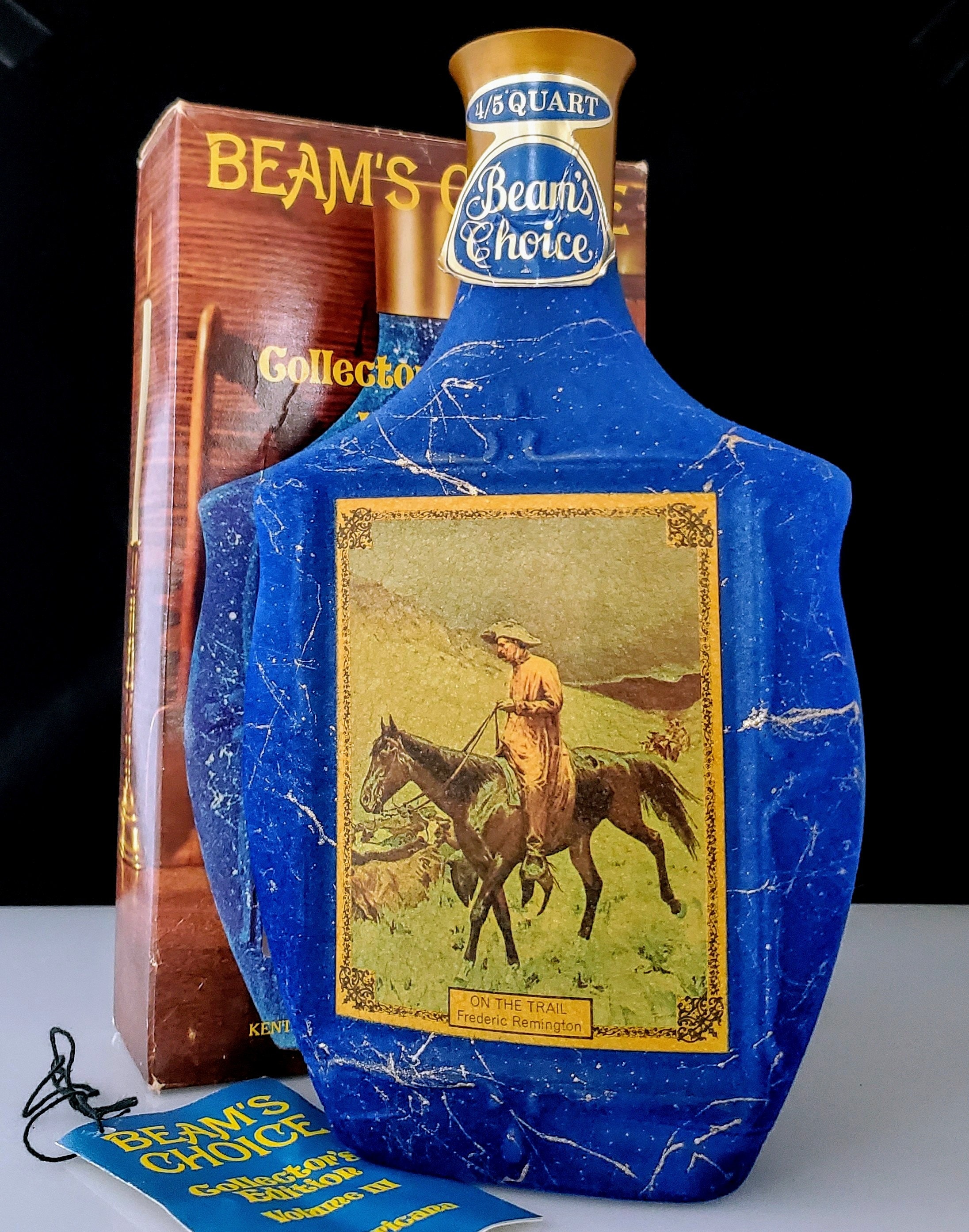 Vintage Jim Beam Decanter – Americana Series, Cobalt Blue, Horse
