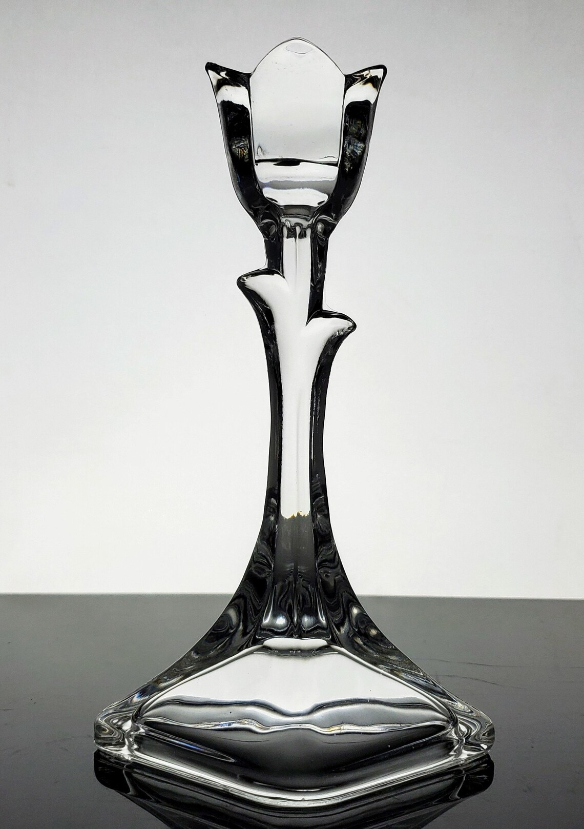 Toscany Tulip Candlesticks 24 Lead Crystal Candle Holders Etsy