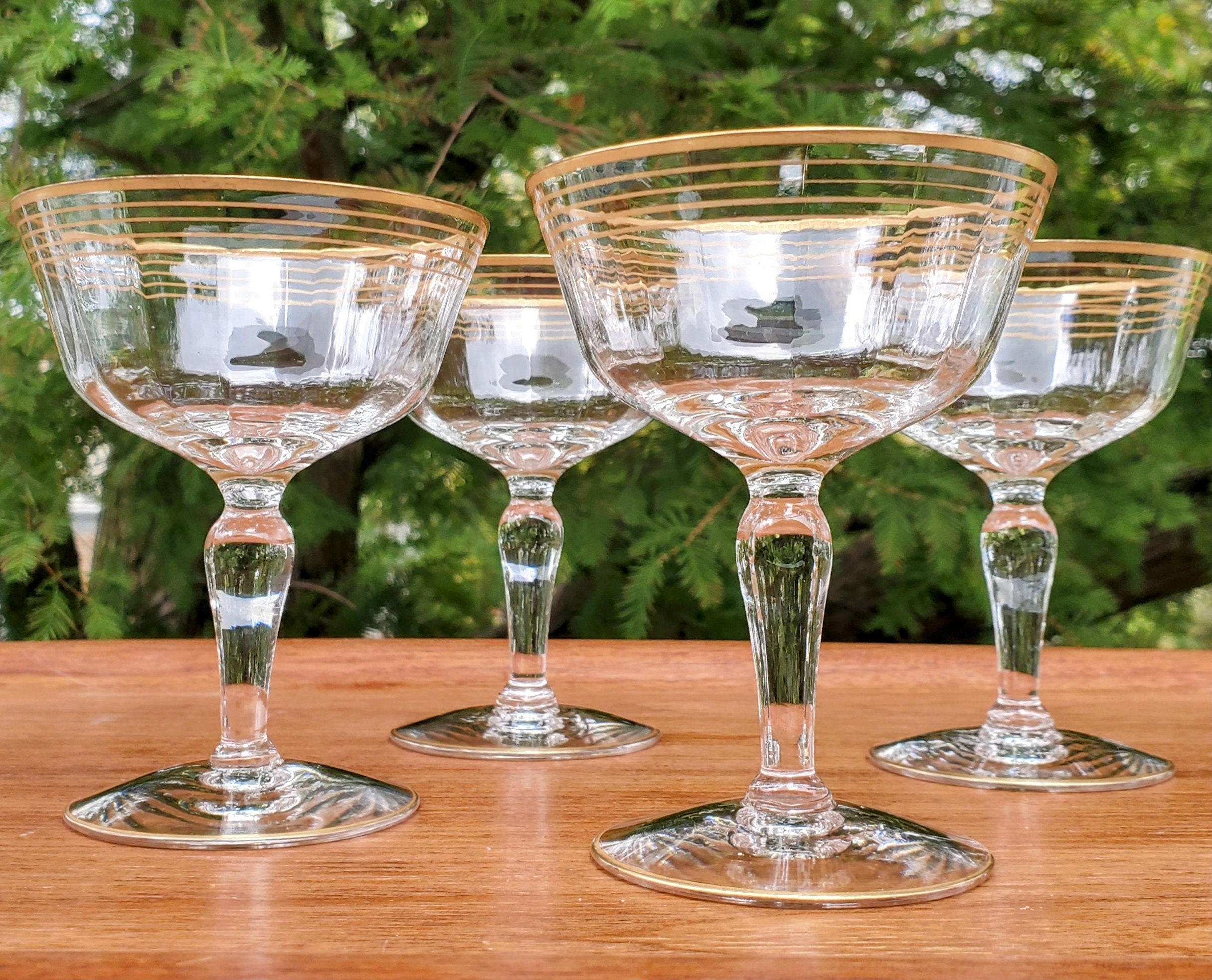 Libbey Paneled Coupe Cocktail Glasses (Set of 4)