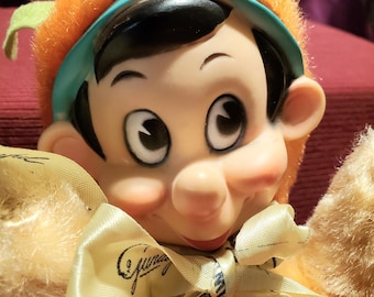 Vintage 1940s Gund Disney Pinocchio Plush: Tweak 'N Squeak Toy