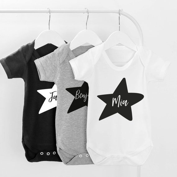 personalised name baby grow