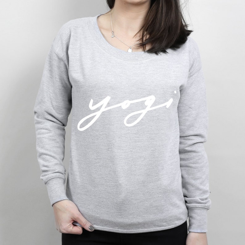 Yogi Scoop Neck Women's Sweater yoga sweatshirt slogan | Etsy