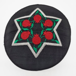 Pomegranate Star of David Kippah
