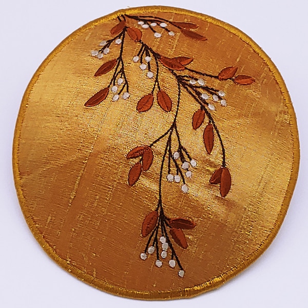 Bronze Leaf Kippah 1