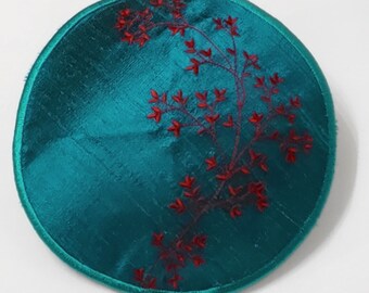 Wine-Red Leaf Fall Kippah