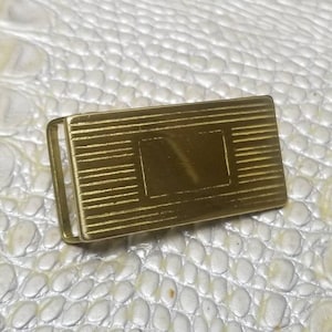 Hebillas de cinturón de latón macizo vintage de 1.0 in, tono dorado o chapado en plata.