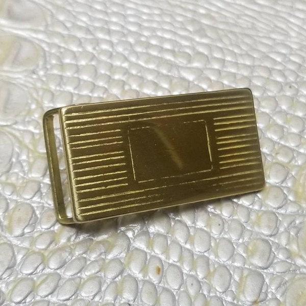 Vintage 1" Solid Brass Belt Buckles Gold Tone or Silver Plated