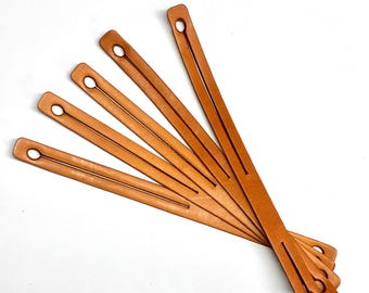 Veg Tan Genuine Cowhide Leather Luggage Tag Strap (STRAP ONLY)