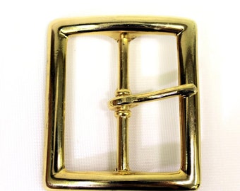 Hebilla de cinturón con barra central sin óxido Rib Co. de 1 3/4" y 44 mm con acabado dorado