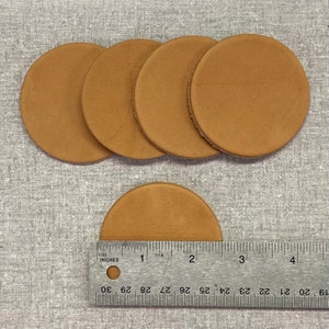 Veg Tan full grain  2.5 inch Leather Circles