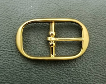 Hebilla de acabado dorado con cepillo de poste central ovalado fundido de 1 pulgada y 25 mm