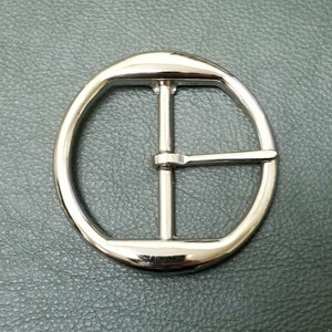 2” WaterBury Cast Center Bar Belt Buckle Polished Nickle Finish