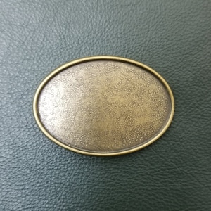 1.5&quot; inch 38mm Snap-on Shield Zinc Oxide Finish Belt Buckle